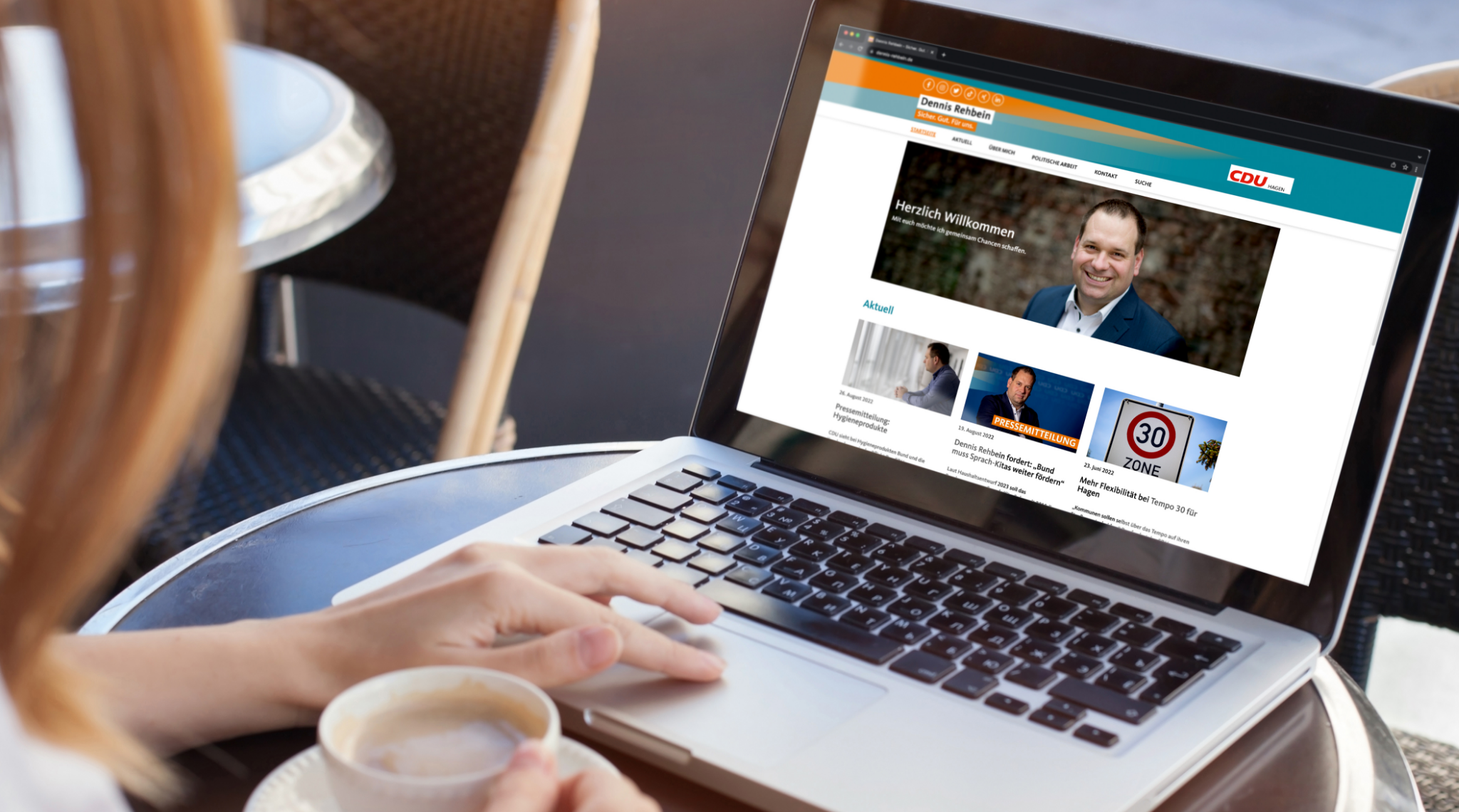 Das Titelbild für den Artikel mit dem Titel Case Study: CDU Hagen – WordPress Template & Flyer